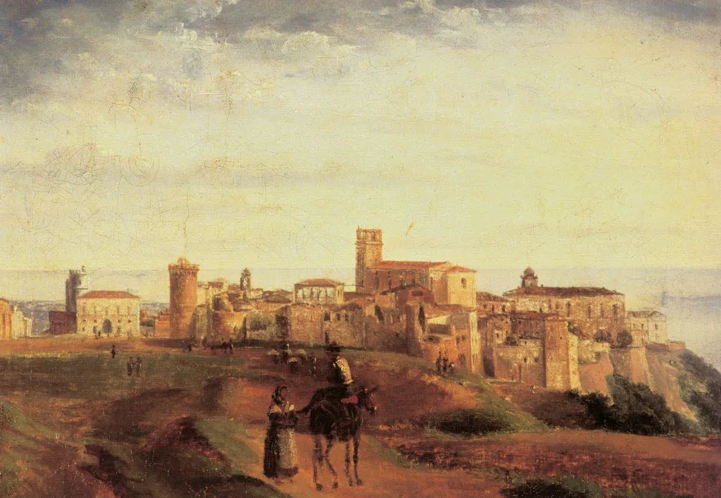 Dipinto che ritrae Vasto città, opera di Gabriele Smargiassi datata 1831